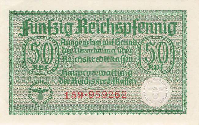 50 Pfennig 1939 Serie 159